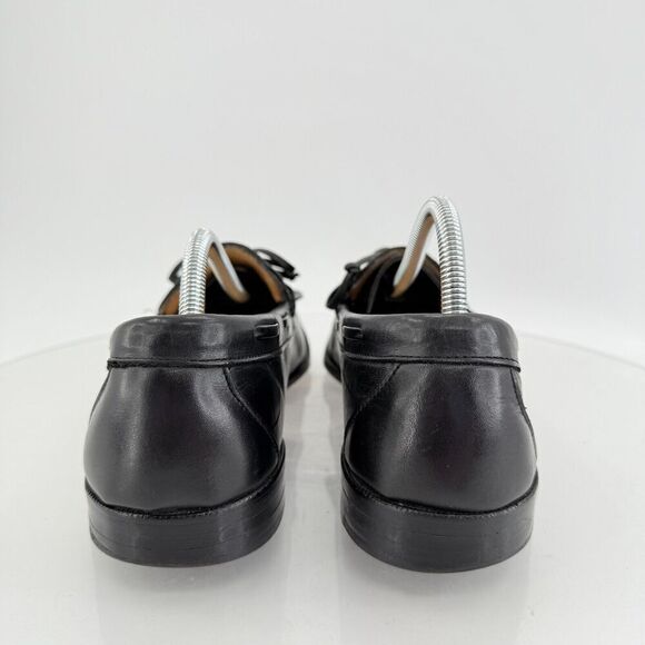 Allen Edmonds Alton Loafers Men's Size 11.5 B Black Leather Kittie Bow Tie  Shoe - Picture 6 of 16
